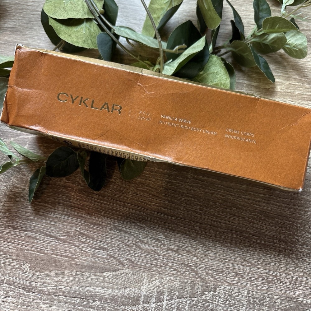 CYKLAR Vanilla Verve Body Cream Creme Corps 8 Fl Oz Nutrient Rich Hydrating